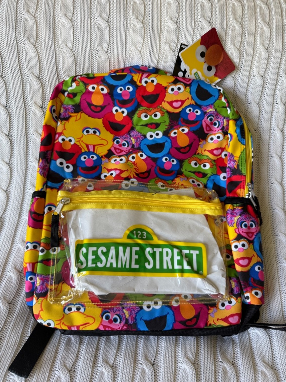 Sesame Street 15” Backpack Bookbag NEW Back to School Kids Children’s Book Bag